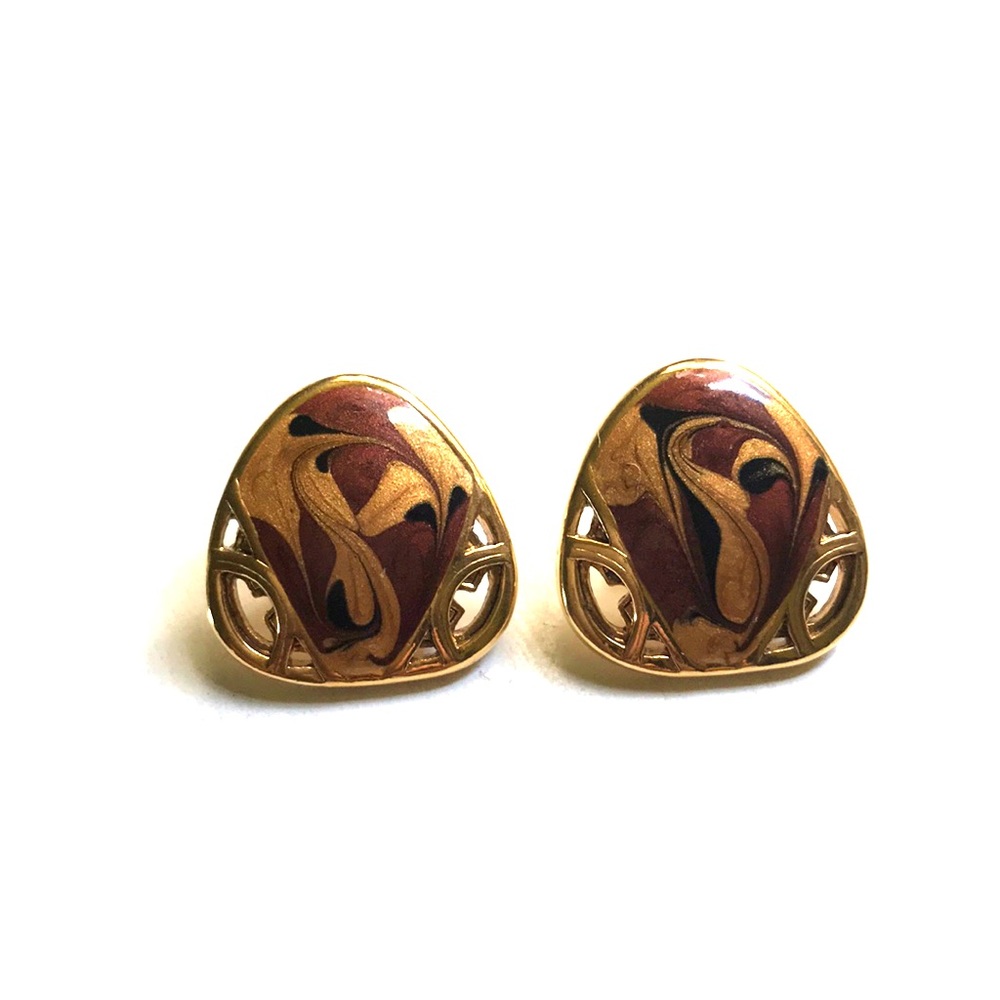 VINTAGE “EDGAR BEREBI “ AMBER GOLD BROWN TONED